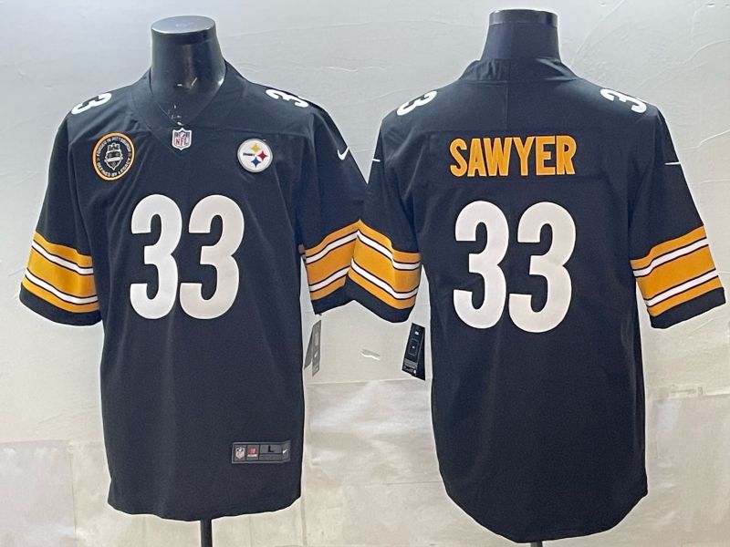 Men 2026 Pittsburgh Steelers #33 Sawyer Black Nike Limited NFL Jersey 02